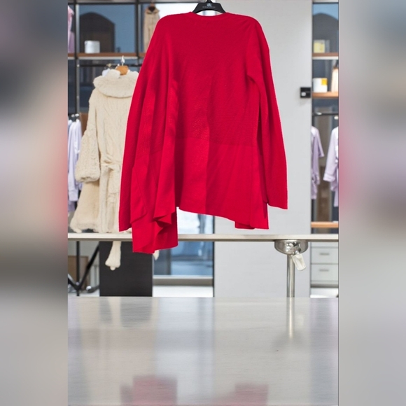 Croft & Barrow Classic Ribbed Open-Front CardiganColor: Red, Size: LARGE (EUC) - Picture 6 of 8